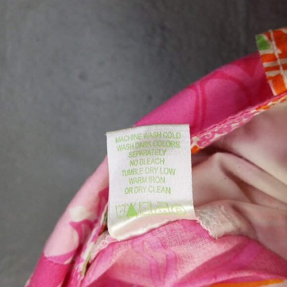 Lilly Pulitzer Shorts Size 4 Bermuda Pink Green Floral Patchwork Stretch Cotton - Picture 8 of 12
